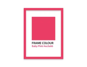 A2 Bright Pink Picture Frame With Mount for A3 (29.7 x 42cm - 11.7 x 16.5in) Poster, Photo, Artwork, or Print.