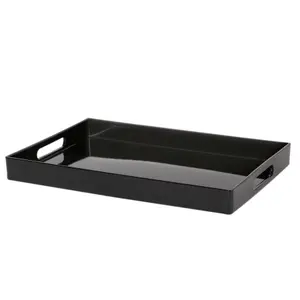 Argon Tableware - Rectangle Serving Trays - 34.5 x 25cm - Black - Pack of 6