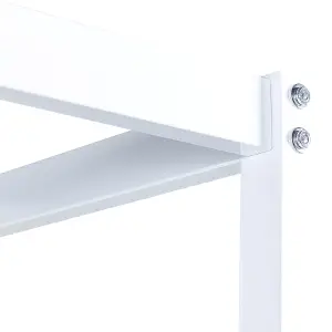 Metal EU King Size Canopy Bed White LESTARDS