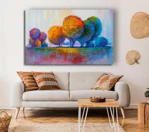 Trees In The Distant Canvas Print Wall Art - Medium 20 x 32 Inches