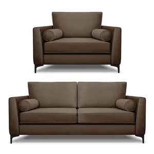 Modern Home Zara 3 Seater and Lovechair Set Mole