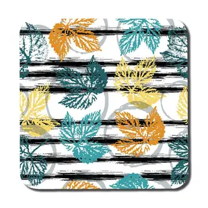 Square 6 Piece Coaster Set (Set of 6) Green