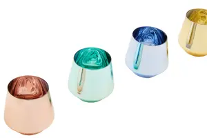 Maison by Premier Auden Set Of Four Glass Tumblers In Assorted Colours