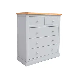 Loreo 5 Drawer Chest of Drawers Chrome Knob