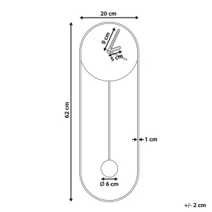 Wall Clock SALVAN Metal Light Green