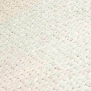 Cream Knitted Runner Wool Rug (60 x 230cm)