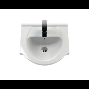 Gloss White 450mm Floor Standing 1-Door Vanity Unit & Round Basin