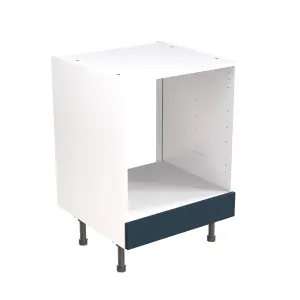 Kitchen Kit Oven Housing Base Unit 600mm w/ J-Pull Cabinet Door - Ultra Matt Indigo Blue