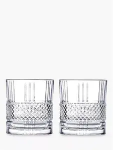 John Lewis ANYDAY Paloma Brilliante Crystal Glass Tumblers, Set Of 2, 340Ml, Clear