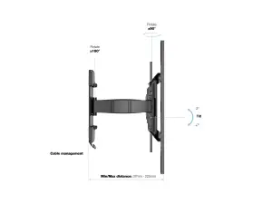 Multibrackets M VESA Flexarm Tilt & Turn II - Black