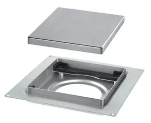 McAlpine TILE-PLAIN-B 150mm Square Stainless Steel Tile Drain for use with 50mm Water Seal trap body