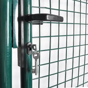 Berkfield Single Door Fence Gate Powder-Coated Steel