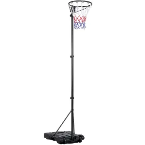 Yaheetech Black Portable Netball Hoop with Wheels