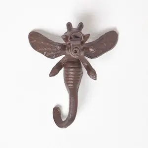 Homescapes Vintage Style Bumble Bee Cast Iron Coat Hook Hanger