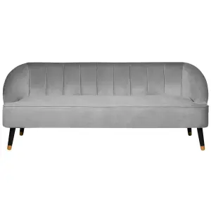 3 Seater Velvet Sofa Light Grey ALSVAG