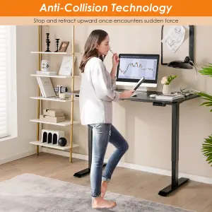 Costway Electric Standing Desk Stand-up Ergonomic Computer Workstation w/ Smart Controller