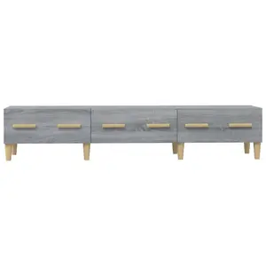 vidaXL TV Cabinet Grey Sonoma 150x34.5x30 cm Engineered Wood