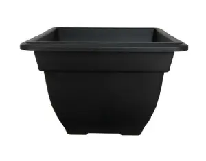 38cm Square Bell Planter  Black