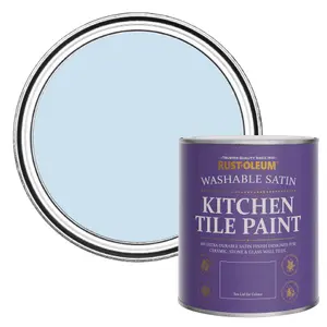 Rust-Oleum Powder Blue Satin Kitchen Tile Paint 750ml