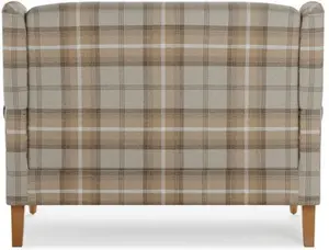 Dunelm Oswald Small 2 Seater Sofa, Country, Natural Oswald Wingback, Textured Weave Fabric