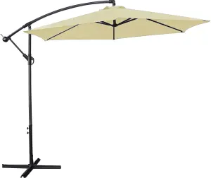 3m Cream Outdoor Cantilever Banana Garden Parasol