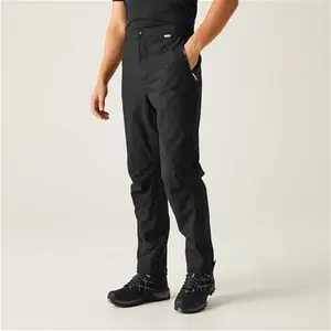 Regatta Men's Breathable Highton Waterproof Overtrousers Black, Size: Xxl Long