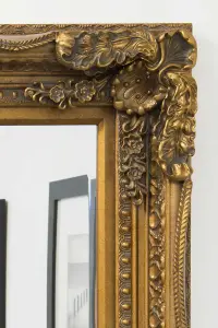 MirrorOutlet Carved Louis Gold Wall Mirror 122 x 91 cm