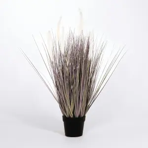 Blooming Artificial - 80cm / 2.5ft Grey / Pink Fake Pennisetum Grass