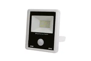 FastStar 30W Slimline AC Mains LED Security Floodlight with PIR Motion Sensor