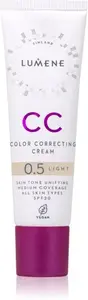 Lumene Color Correcting CC Cream For Even Skin Tone SPF 20 Shade 0.5 Light 30 Ml