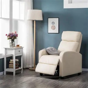 Faux Leather Recliner Yaheetech Upholstery Colour: Beige