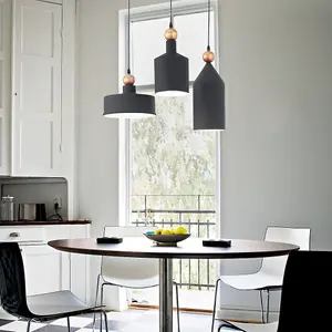 Luminosa Triade 3 Light Cluster Ceiling Pendant Black