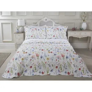 Warnant Polyester Floral Bedspread with Pillow Shams 180 x 230 cm Bedspread - 1 Sham