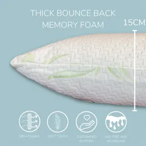 Memory Foam Bamboo Pillow - 1 pack