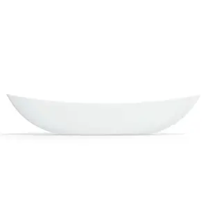 White Ceramic Oval Countertop Bathroom Wash Basin Sink