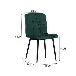 Barryton Upholstered Dining Chair (Set of 4) Dark Green