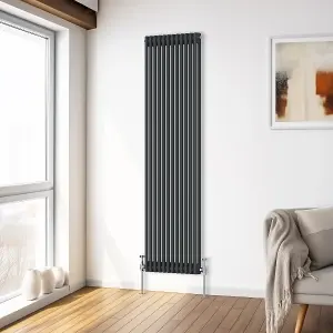 Right Radiators 1800x560 mm Vertical Traditional 2 Column Cast Iron Style Radiator Anthracite