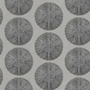 Galerie Bazaar Black Grey Soleil Smooth Wallpaper