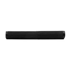 Nicoman Black Harmony Ribbed Rubber Heavy duty Door mat, 120cm x 80cm