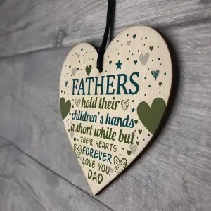 Red Ocean Best Daddy Gift Wooden Heart Fathers Day Gift For Dad Daddy Daughter Gifts From Son Keepsake