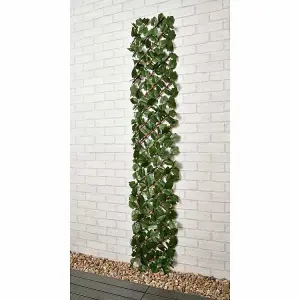 Expanding Artificial Ivy Leaf Trellis, Garden Hedge Trellis Privacy Screen - L180 x H30 cm