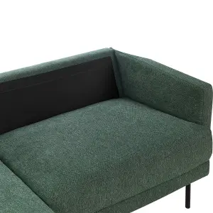 Right-Hand Corner Sofa BREDA Dark Green Fabric 2 Seater Right Hand