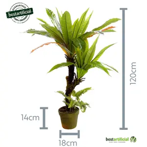 Best Artificial 120cm 4ft Birds Nest Fern Plant