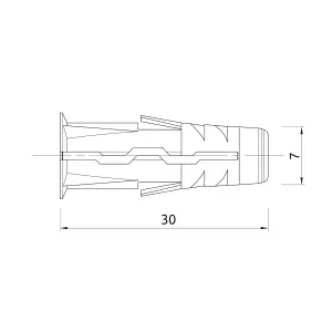 Rawlplug Brown Multi-purpose screw & wall plug (Dia)7mm (L)30mm, Pack of 200