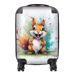 Happy Splashart Squirrel Suitcase - Small