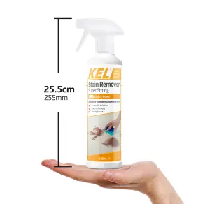 KEL - Stain Remover Spray Super Strong, Carpet & Upholstery Cleaner, Removes Ingrained Marks, Effective for Most Fabrics - 500ml