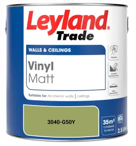 Leyland Trade Vinyl Matt Walls & Ceilings Emulsion Paint (3040-G50Y) 2.5L