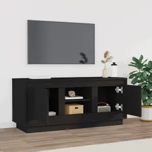 Berkfield TV Cabinet Black 102x35x45 cm Engineered Wood