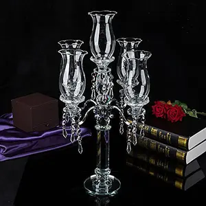 London Boutique Crystal Candelabra Tea Light Candle Holders 5 Arms Decorative with swarovski crystal elements