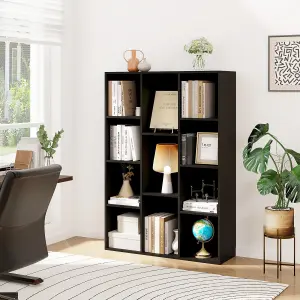 Costway 11-Cube Bookcase Modern Geometric Bookshelf Book Storage Organizer